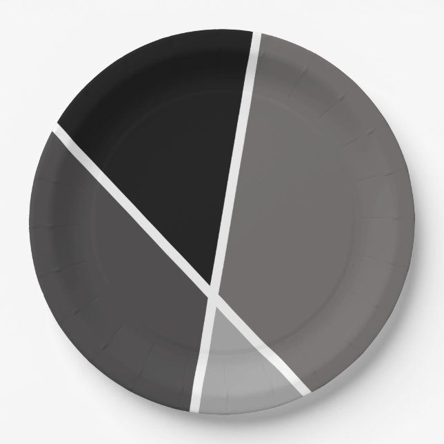 Plato De Papel Black JanaiCreates Color Collection Paper Plates (Anverso)