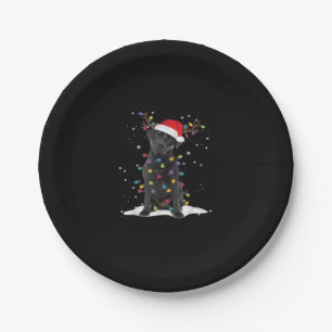 Plato De Papel Black Labrador Xmas Dog Christmas Tree Light Class