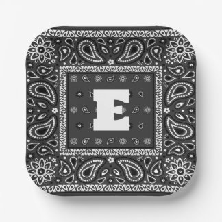 Plato De Papel Black Paisley Bandana Birthday Hip Hop Rap Scarf