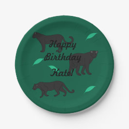 Plato De Papel Black Panthers