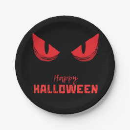 Plato De Papel Black Scary Stark Red Oyes Paper Plate