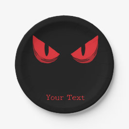 Plato De Papel Black Scary Stark Red Oyes Paper Plate