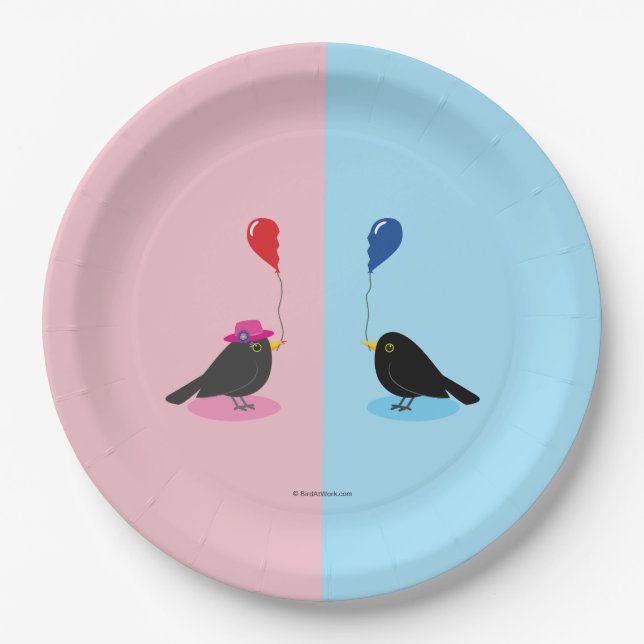 Plato De Papel Blackbird encuentra tu otra mitad (Anverso)