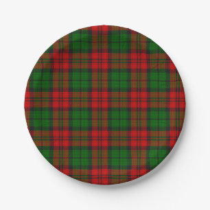 Plato De Papel Blackwatch Campbell Tartan Red Green Plate