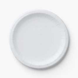 Plato De Papel Blanco Fantasma Color Sólido