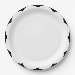 Plato De Papel Blanco y negro de vieira