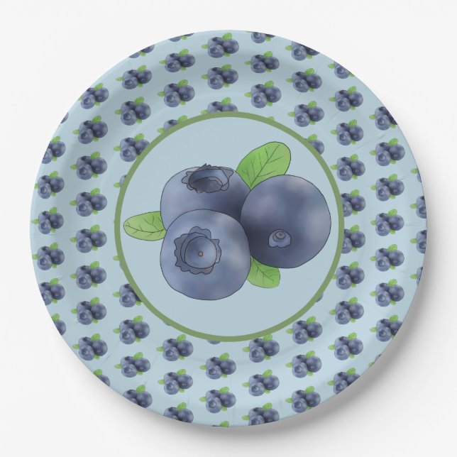 Plato De Papel Blaubeeren Pappteller (Anverso)