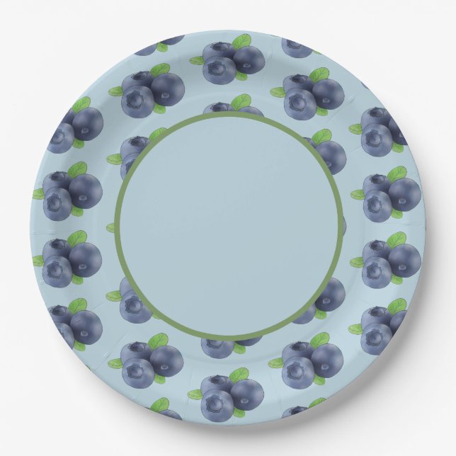 Plato De Papel Blaubeeren Pappteller (Anverso)