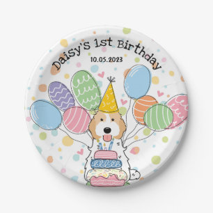 Plato De Papel Blenheim Apricot Cockapoo Cavapoo Perro Cumpleaños