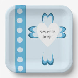 Plato De Papel Blessed Baptism Paper Plate