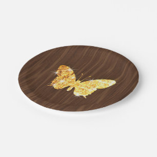 Plato De Papel Bling Butterfly