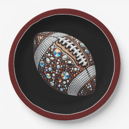 Plato De Papel Bling Football Fiesta Big Juego Bowl