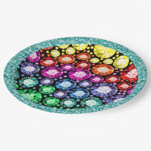 Plato De Papel Bling Jewel Images Fiestas Goods