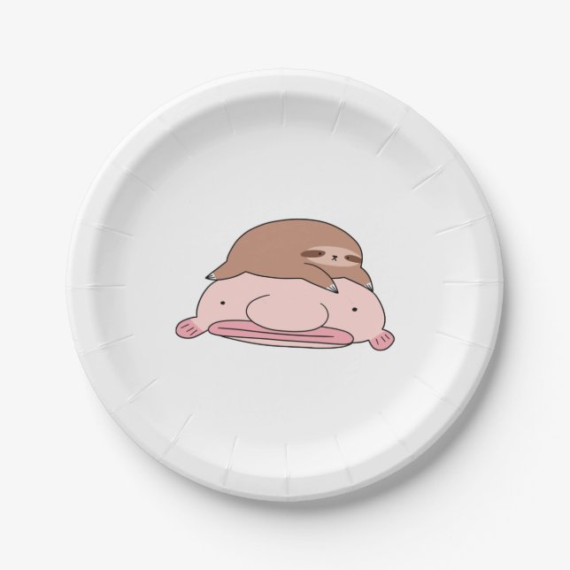 Plato De Papel Blobfish and Little Sloth (Anverso)
