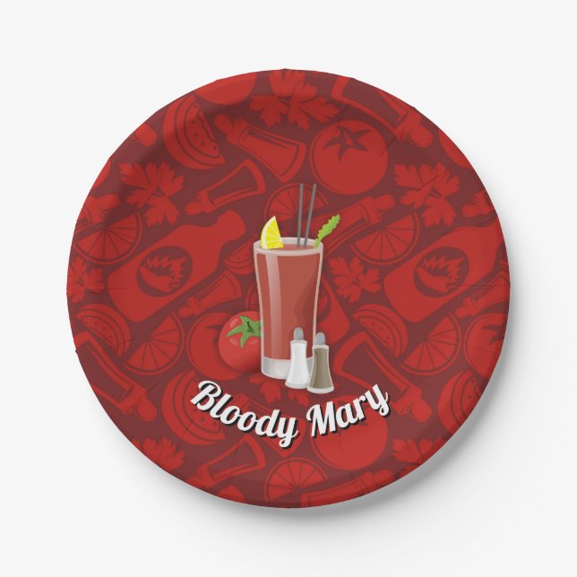 Plato De Papel Bloody Mary (Anverso)