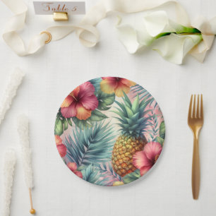 Plato De Papel Bloom tropical