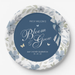 Plato De Papel Bloom y Grow Baby Shower