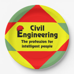 Plato De Papel Bloque de Ingeniero Civil Inteligente