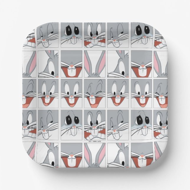 Plato De Papel Bloques de expresiones BUGS BUNNY™ (Anverso)