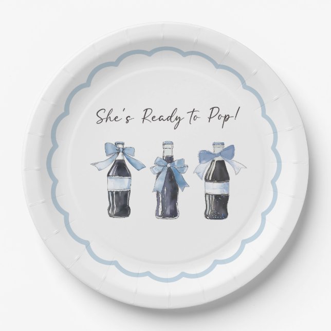 Plato De Papel Blue Baby Soda Ready to POP! (Anverso)