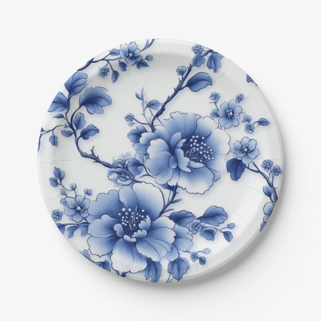 Plato De Papel Blue Bloom Serving Bowl (Anverso)