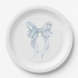 Plato De Papel Blue Bow 