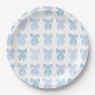 Plato De Papel Blue Bows