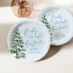 Plato De Papel Blue Bows Boy Baby It's Frío fuera de Baby Shower<br><div class="desc">El Blue Bows Boy Baby It's Cold Outside Baby Shower Paper Plates and Classic Pegatina Set le aporta un toque encantador y cálido a su decoración de la ducha de bebé. Con un suave diseño azul con delicados copos de nieve y arcos adorables en un árbol navideño festivo, estos artículos...</div>