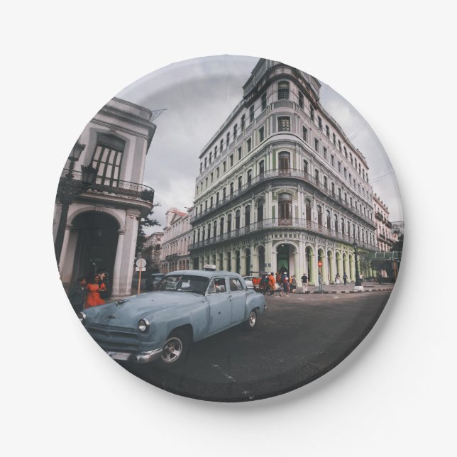 Plato De Papel Blue Classic Vintage (Anverso)