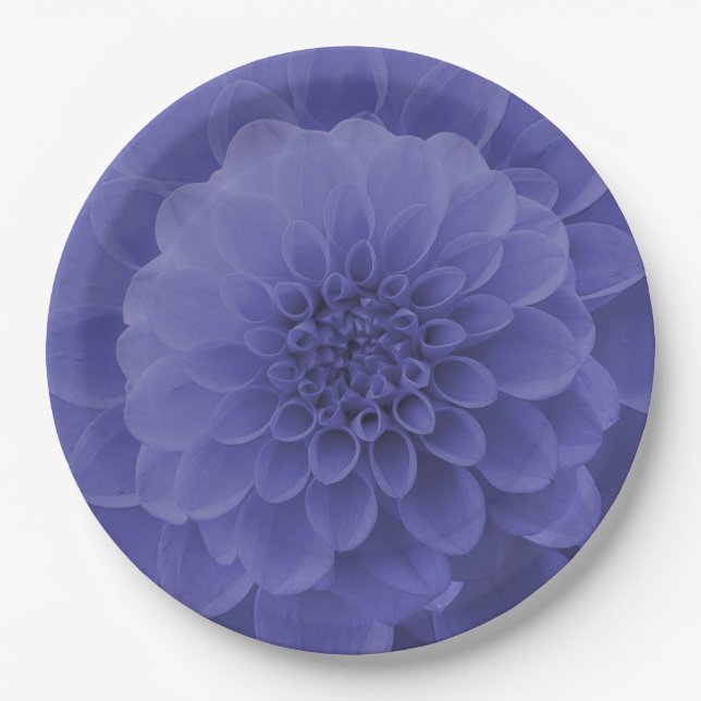 Plato De Papel Blue Dahlia (Anverso)