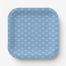 Plato De Papel Blue Dew Drop Plate