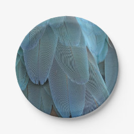 Plato De Papel Blue Feather