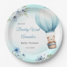 Blue Floral Boho Teddy Bear niño