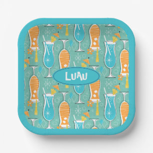 Plato De Papel Blue Hawaii and Tropical Itch - Bg Turquoise