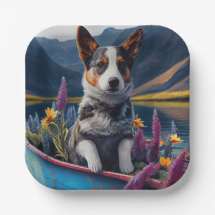 Plato De Papel Blue Heeler on a Paddle: Una aventura panorámica