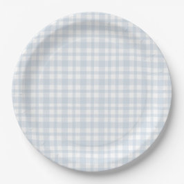 Plato De Papel Blue Jean Baby Boy Baby Shower Gingham 