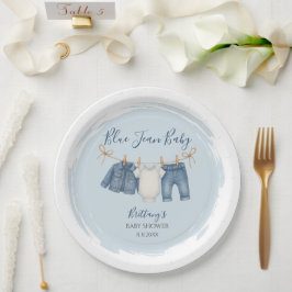 Plato De Papel Blue Jean Baby Shower Baby Outfit