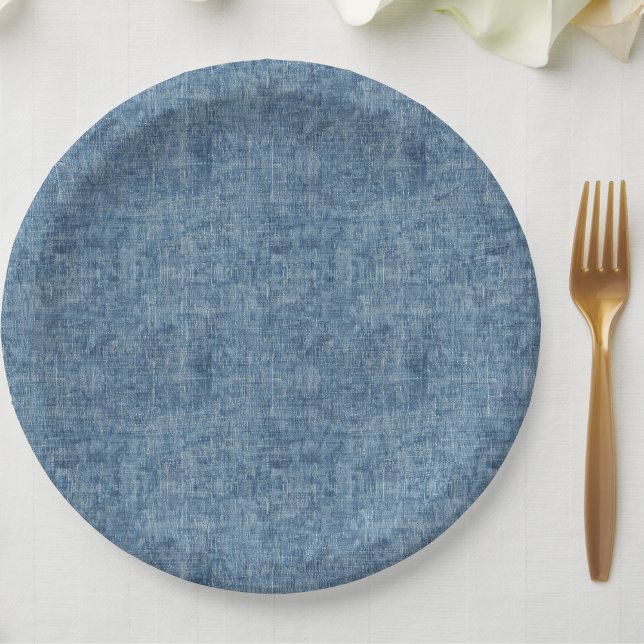 Plato De Papel Blue Jean Denim (Subido por el creador)