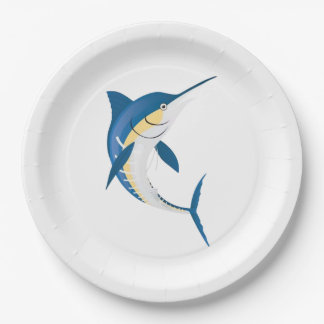 Plato De Papel Blue Marlin Fish