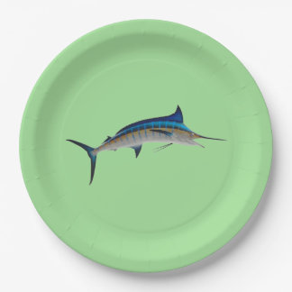 Plato De Papel Blue Marlin Fish