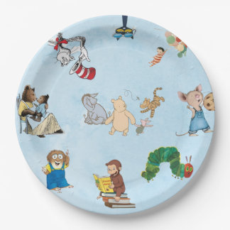 Plato De Papel Blue Storybook Themed Paper Plate