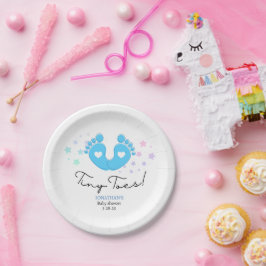 Plato De Papel Blue Tiny Toe