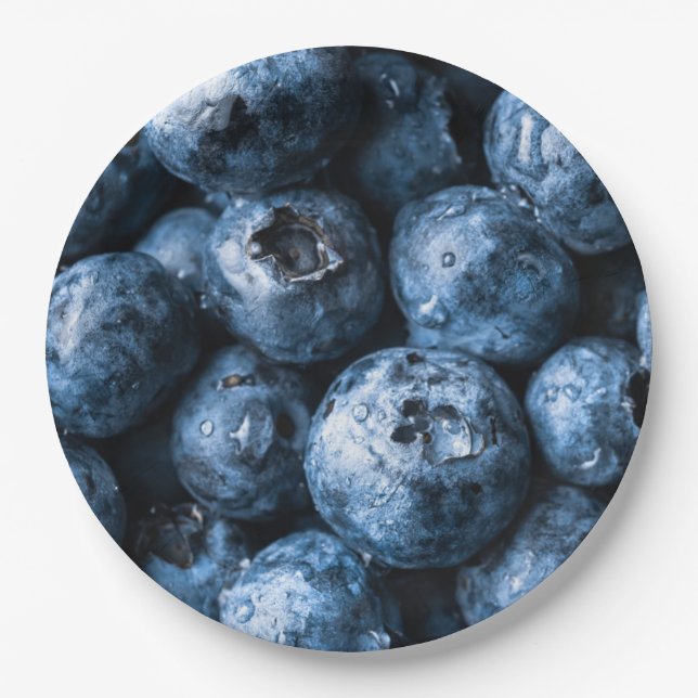Plato De Papel Blueberries Fruit (Anverso)
