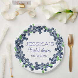 Plato De Papel Blueberries Fruits Blueberry Bridal Shower Fiesta