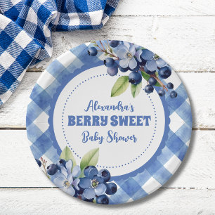 Plato De Papel Blueberry Berry Sweet Baby Shower