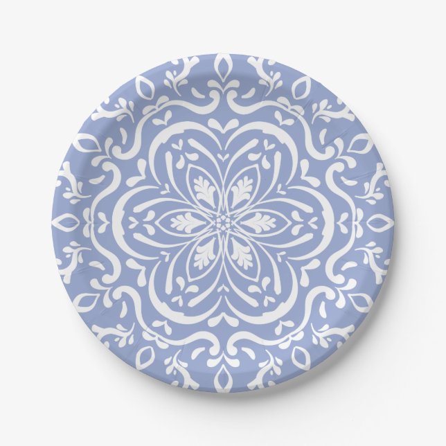 Plato De Papel Blueberry Mandala (Anverso)