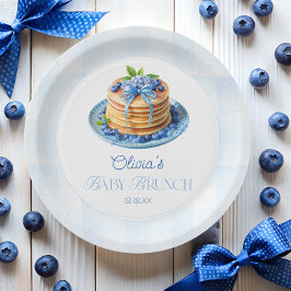 Plato De Papel Blueberry Pancake Baby Brunch Baby Shower