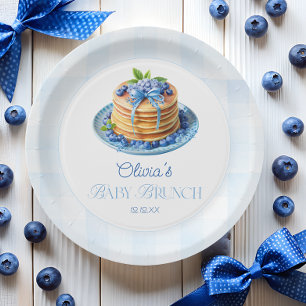 Plato De Papel Blueberry Pancake Baby Brunch Baby Shower