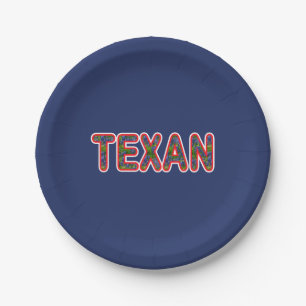 Plato De Papel Bluebonnet Texan