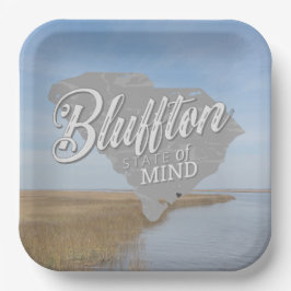 Plato De Papel Bluffton Estado Mental Lowcountry Carolina del Sur